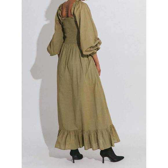 NEW CLEOBELLA lennox ankle dress in olive - Picture 2 of 3